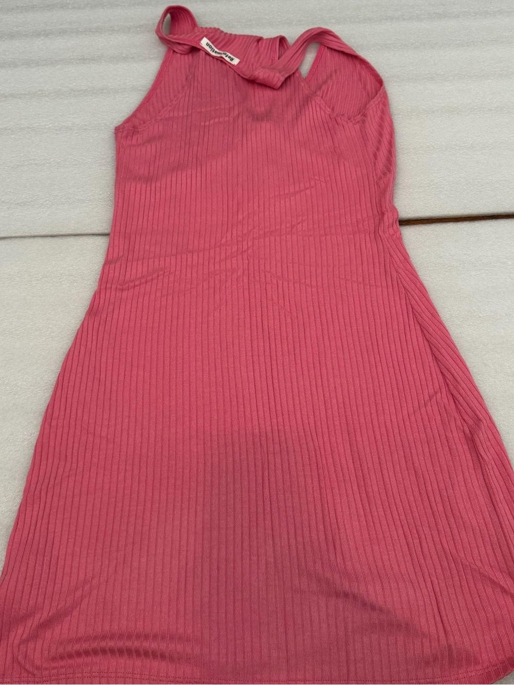 Reformation Ribbed Mini Summer Dress - Picture 2 of 4